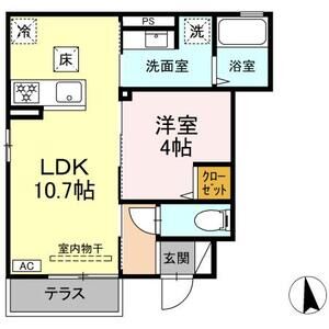 1LDK 間取り図