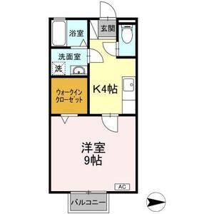 1K 間取り図