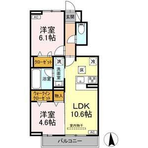 2LDK 間取り図