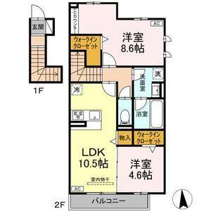 2LDK 間取り図