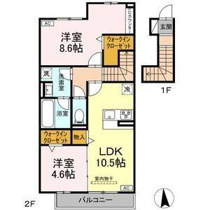 2LDK 間取り図