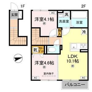2LDK 間取り図