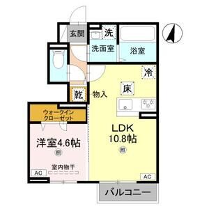 1LDK 間取り図