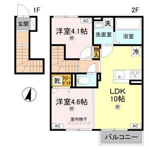 2LDK 間取り図