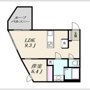 1LDK 間取り図