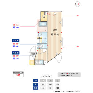 1K 間取り図