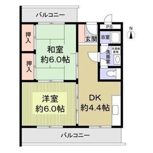 2DK 間取り図