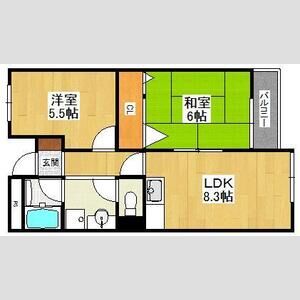 2LDK 間取り図