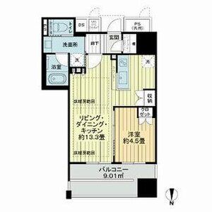 1LDK 間取り図