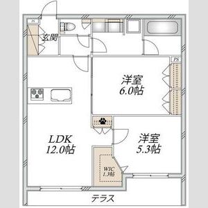 2LDK 間取り図