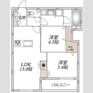 2LDK 間取り図