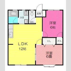 2LDK 間取り図
