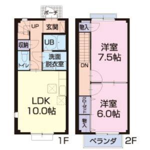 2LDK 間取り図