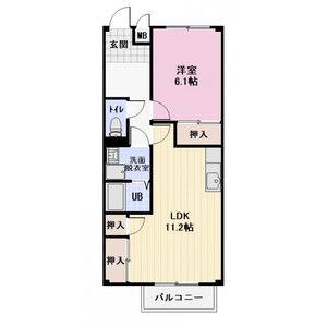 1LDK 間取り図