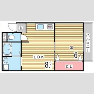 1LDK 間取り図