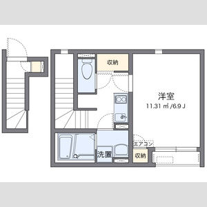 1K 間取り図