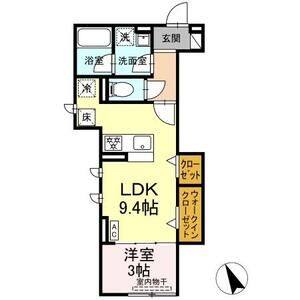 1LDK 間取り図