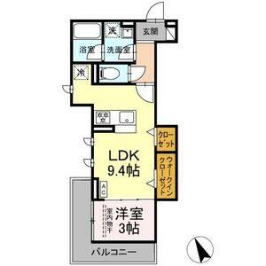 1LDK 間取り図