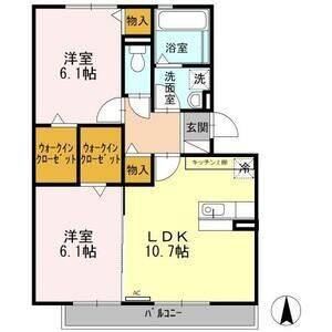 2LDK 間取り図