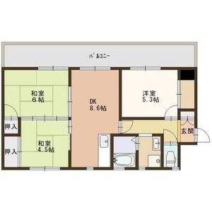 3DK 間取り図
