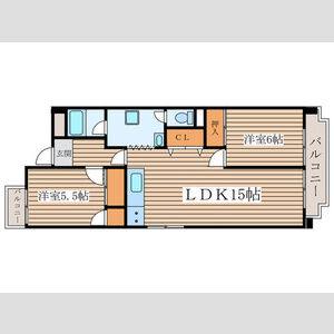2LDK 間取り図