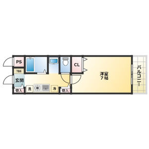 1K 間取り図