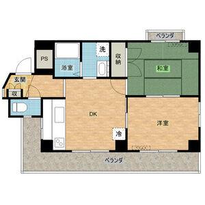2DK 間取り図