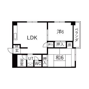 2LDK 間取り図