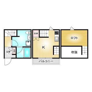 1K 間取り図