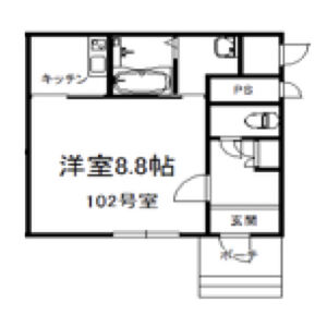1K 間取り図