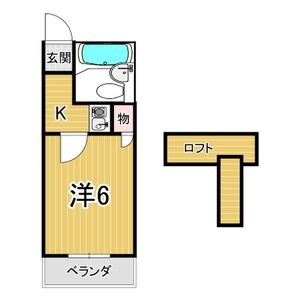 1K 間取り図