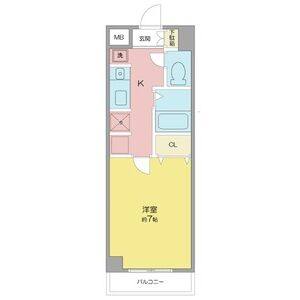 1K 間取り図