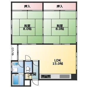 2LDK 間取り図