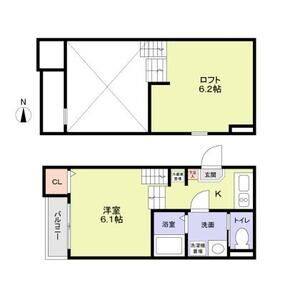 1K 間取り図