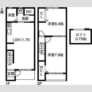 2LDK 間取り図