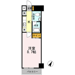 1K 間取り図