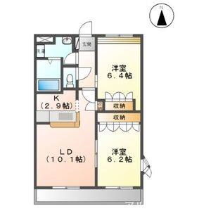 2LDK 間取り図