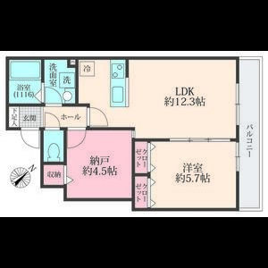 1LDK 間取り図