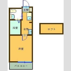 1K 間取り図
