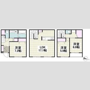 3LDK 間取り図