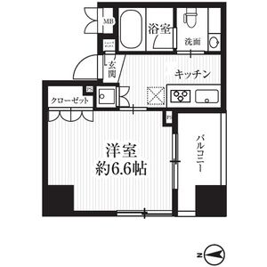 1K 間取り図