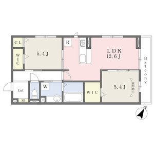 2LDK 間取り図