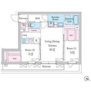 2LDK 間取り図