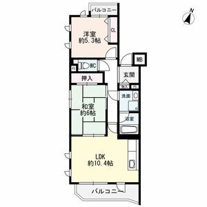2LDK 間取り図
