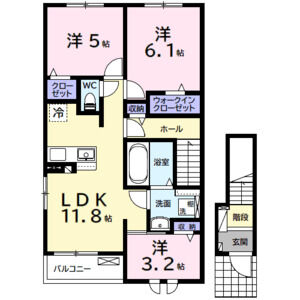 3LDK 間取り図