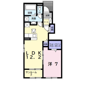 1LDK 間取り図