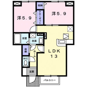 2LDK 間取り図
