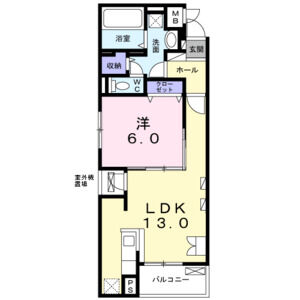1LDK 間取り図