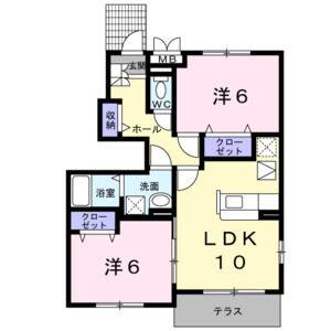 2LDK 間取り図