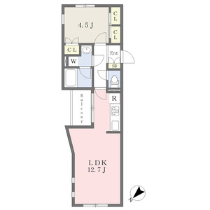 1LDK 間取り図